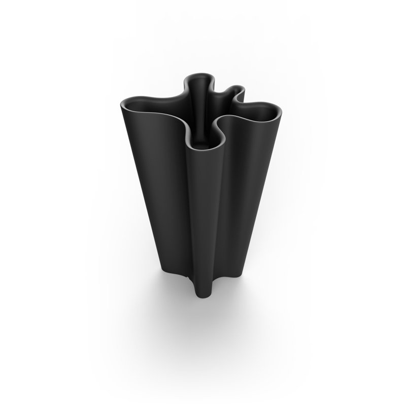 Bye-Bye Resin Pot Planter, Black, 39.25" H x 23.5" W x 22" D