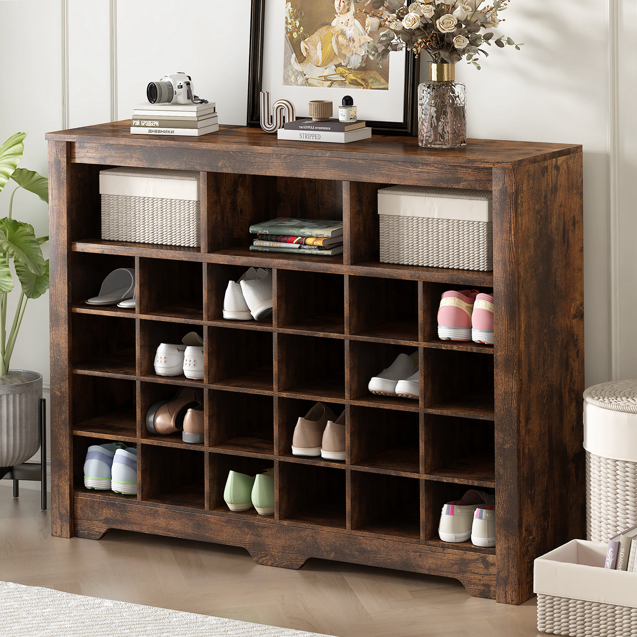 Hokku Designs 24 Pair Shoe Storage Cabinet | Wayfair