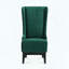 Fauteuil d'appoint en velours à haut dossier - vert - à oreilles - dossier de 27,6 po