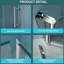 Porte de douche en verre trempé de l 36 po x H 72 po - Revêtement anticorrosion, insonorisant Space Optimizer,