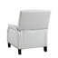 Chaise inclinable transitionnelle en chenille grise, rembourrée de mousse, d'une largeur de 38 po et d'une assise de 21,5 po de largeur