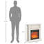 Foyer électrique autoportant de 27 po avec cadre blanc Homcom, chauffage encastré 1400 W - effet de bûche et de flammes 3D réaliste, télécommande, température réglable (62 82 -82 ℉), minuterie, certifié CSA
