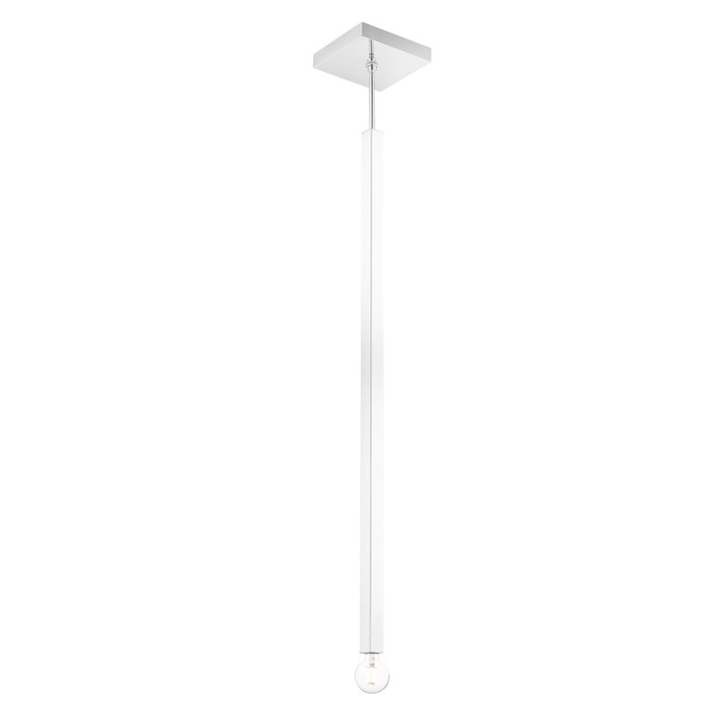 Luminaire suspendu à 1 lumière Zacari, Chrome poli
