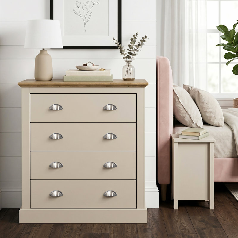 Sufy Octave 4 Drawer Chest of Drawers, Natural