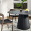 Table de salle à manger moderne en pierre frittée 59 po avec piédestal noir 59 po-38700884
