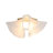 Jamesena LED Flush Mount in Polished Nickel with Icy Glass Shade