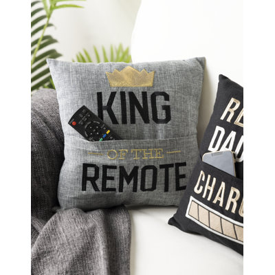 Coussin de poche à distance pour papa, 14 po x 14 po, très grand lit