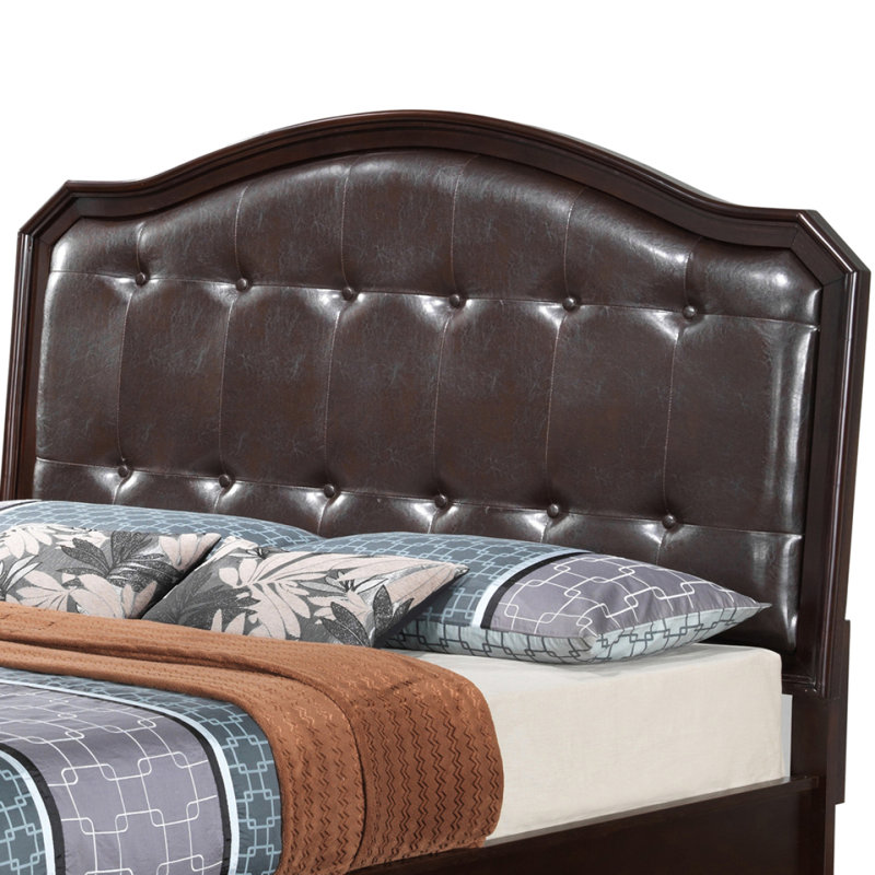 Transitional Cappuccino Queen Bed
