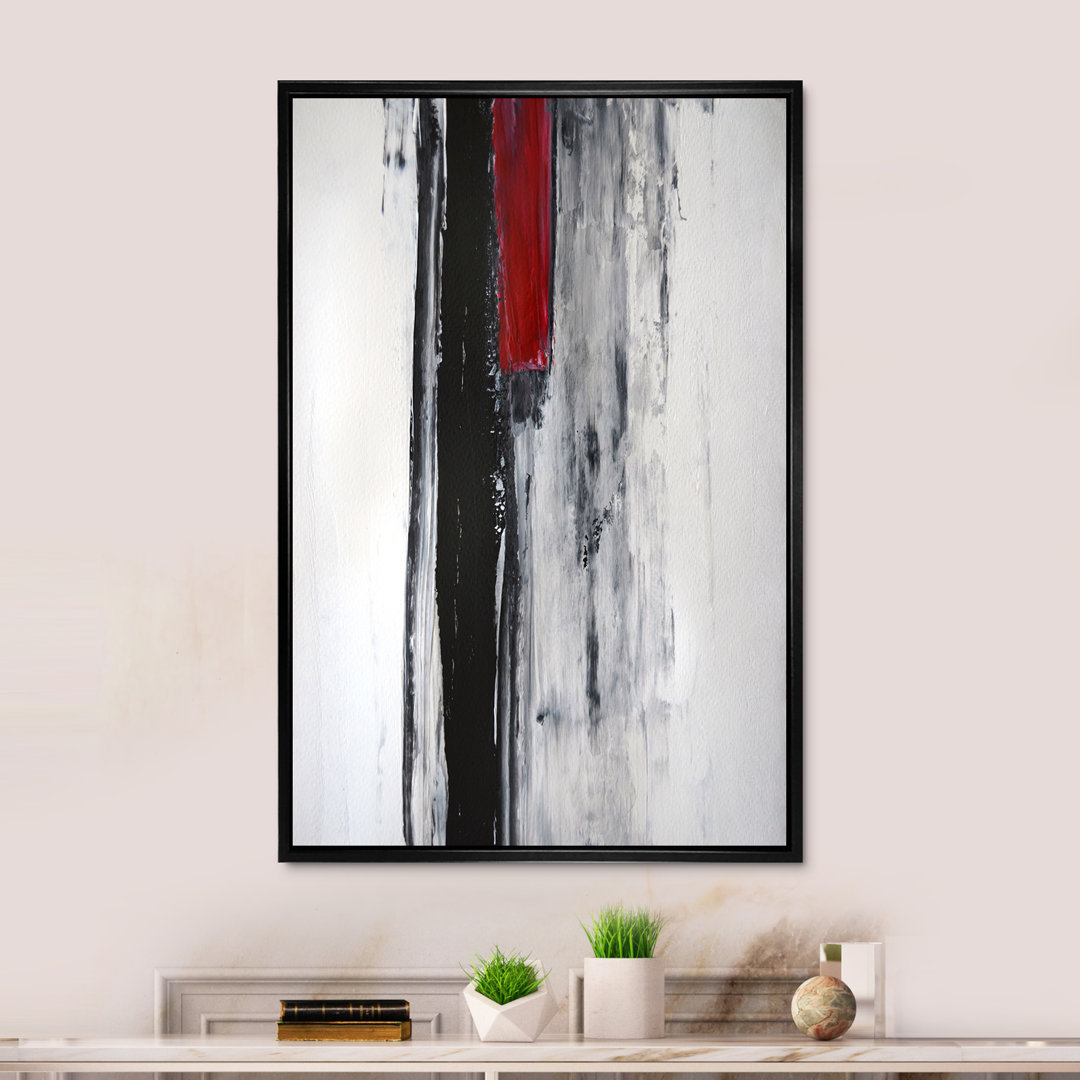 " Black Meets Red Abstract Art " 17 Stories 