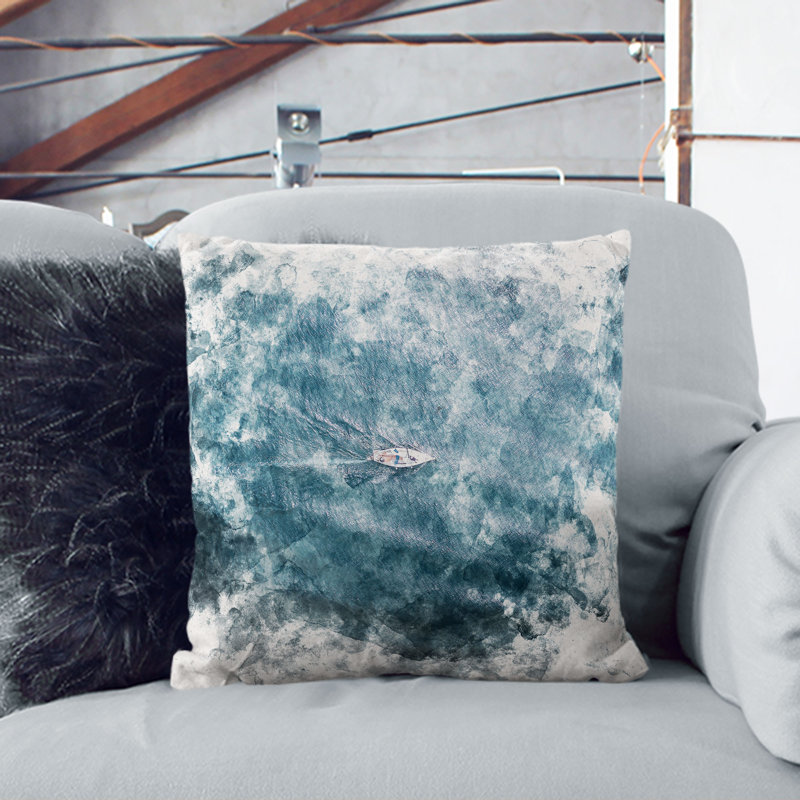 Square Throw Cushion, 40cm H x 40cm W x 15cm D