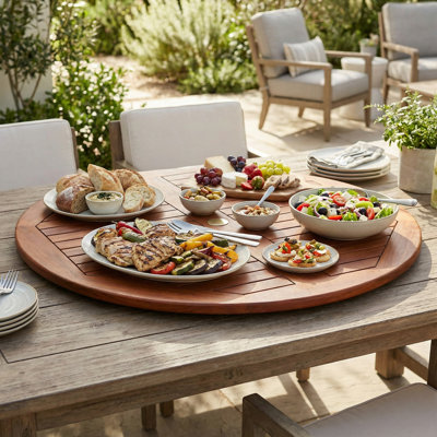 Bare Decor Teak Lazy Susan