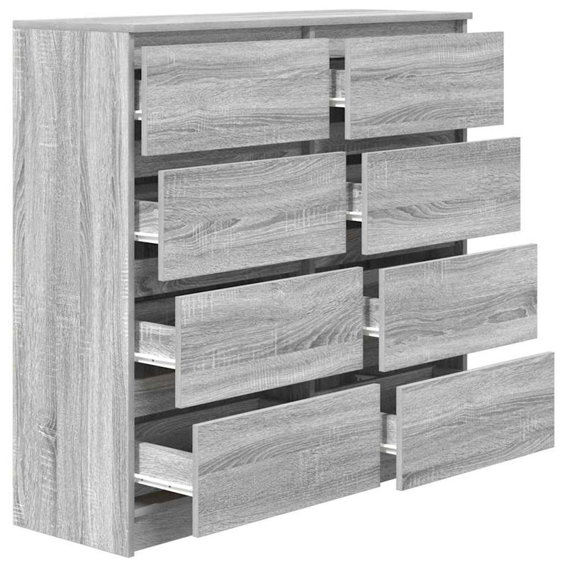 Sideboard 100X35x99 Cm Engineered Wood, Grey Sonoma