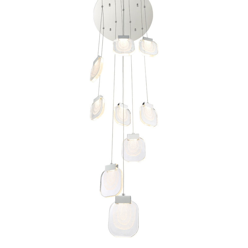 Paget,9lt LED Chandelier,Chrome