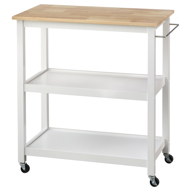 Batish Kitchen Cart, White