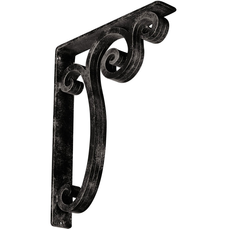 Support en fer forgé Avery, Argenté antique chaleureux, H 15 po x l 2 po x P 12 po