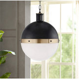 Luminaire suspendu sphère 1 lumière DEL Glaser