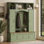Albin 59 " Wide Hall Tree with Shelves and Cabinet-2026611822