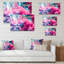 Encre rose et turquoise liquide, reproduction sur toile flottante-1854464742-1854464737