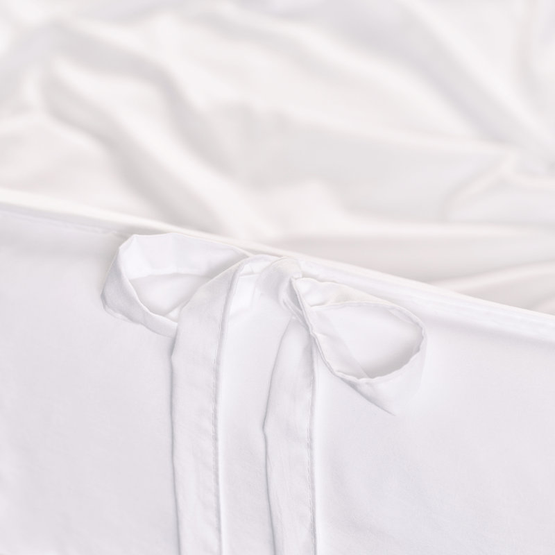 Ensemble de housse de couette Chanasya, Housse de couette pour lit simple + 1 taie d'oreil, Blanc
