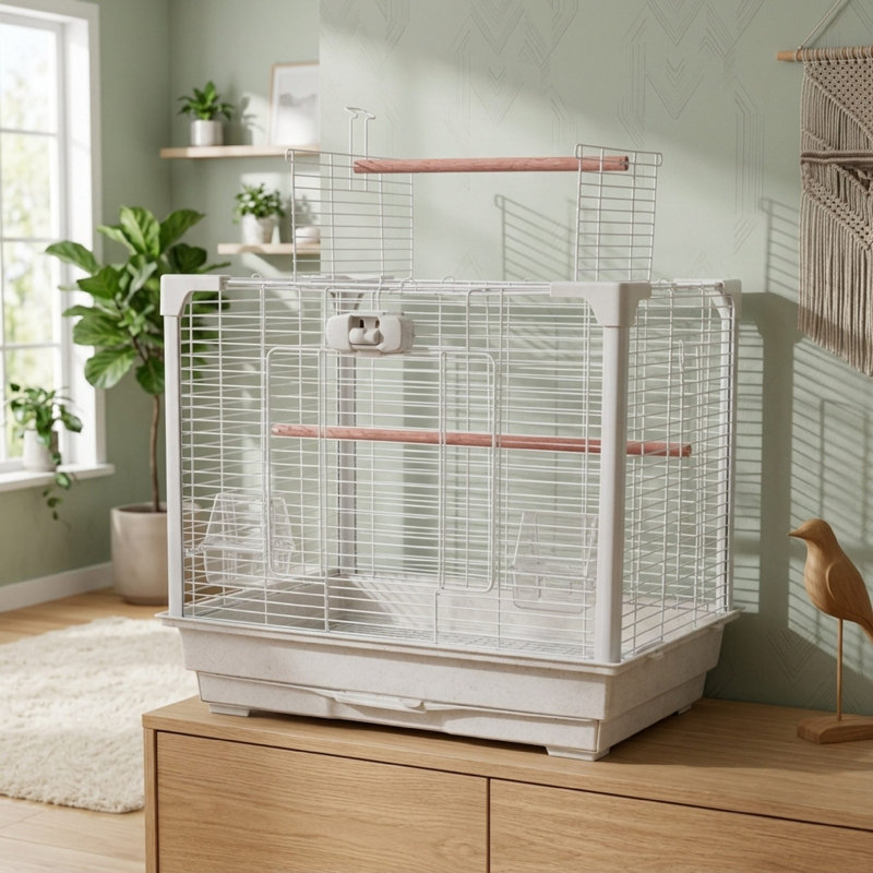 Veranda Compact Top-Opening Bird Cage for Budgies, Canaries & Finches |