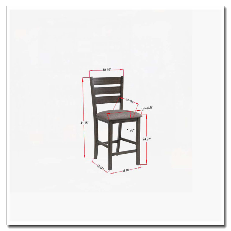 Banc de salle à manger à hauteur de comptoir rembourré