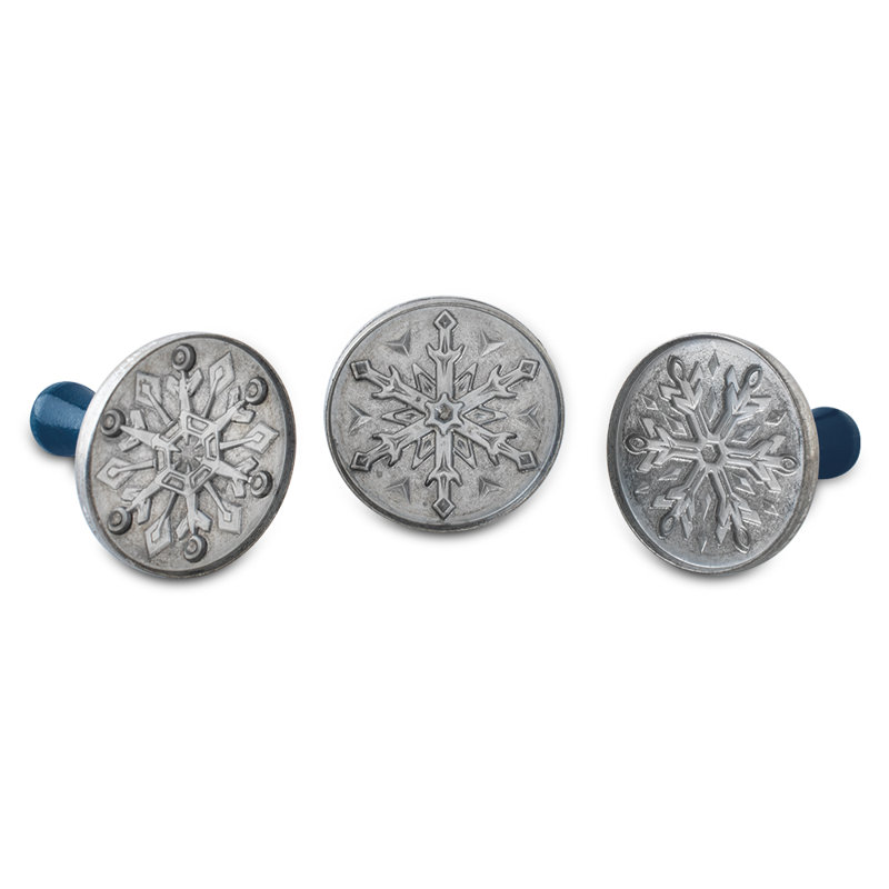 Nordic Ware 3-Piece Snowflake Cookie Stamp Set