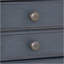 Commode 9 tiroirs, aucun assemblage requis, finition bleue en velours côtelé