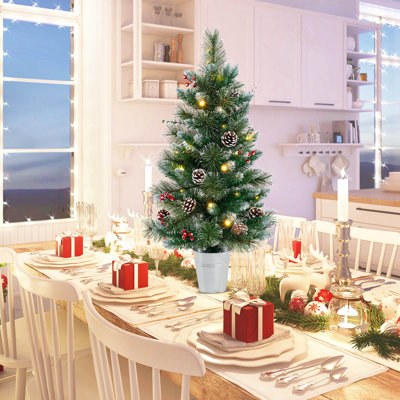 1 arbre de Noël artificiel de 3 pi avec 81 branches et branches d'eucalyptus