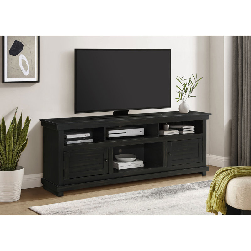 Meuble télé Castleton Java, H 27,06 po x L 70,06 po x l 16,31 po, Marron foncé