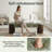 Mid-Century Modern Upholstered Bench - Chenille Palm Leaf Print with Curved Walnut Legs for Entryway or Bedroom-654253358