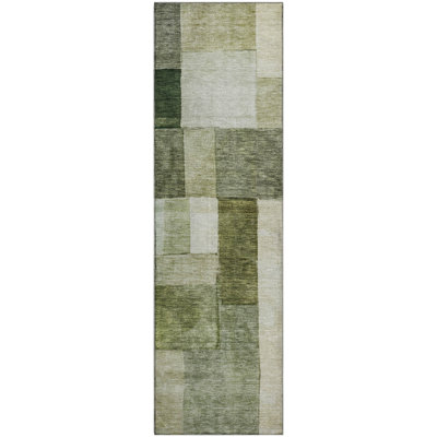 Premium Machine Washable Lyndhurst AMF1190 Squares Rug
