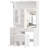 Modern Style 74.4"h Vanity Desk With Led Lighted Mirror And Power Outlet,makeup Vanity Table With Drawers And Open Cubies And Cabinets, White