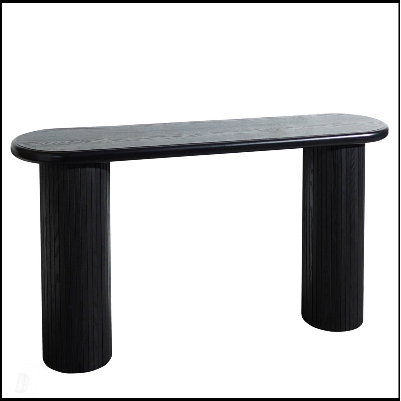 Console moderne cannelée noire, 56 /