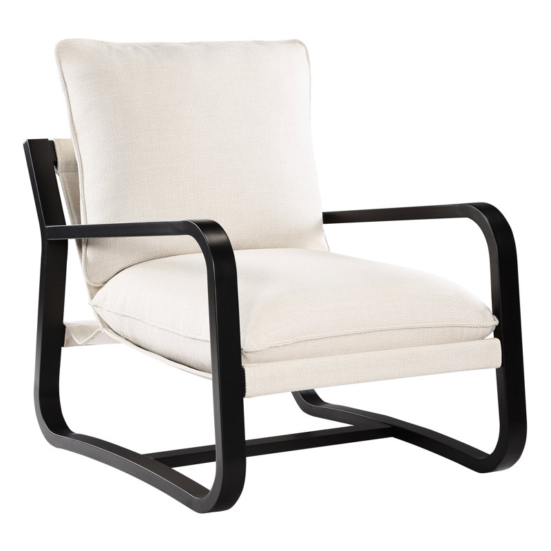 Fauteuil en tissu avoine 36,75 po, Beige