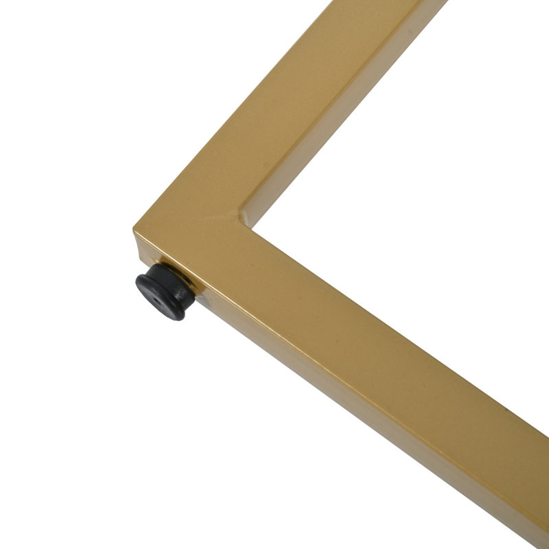 Bronislaw Metal Base Dining Table, Gold