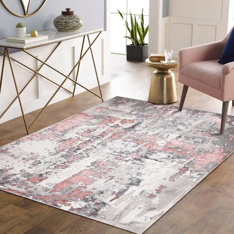 Abstract Area Rug, Rectangle 5' x 9'2"