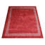 Tapis Schrum en laine écologique, tissé à la main sur un métier à tisser noué - 3 m x 4 m, rectangulaire, rouge, design moderne et contemporain, épais et antidérapant, idéal pour le salon et la chambre.-1275374212