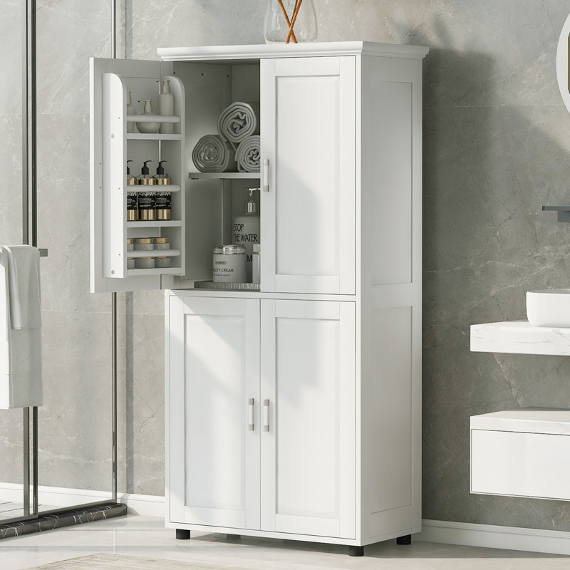 Mcculligh Medium Density Fiberboard (MDF) Linen Cabinet