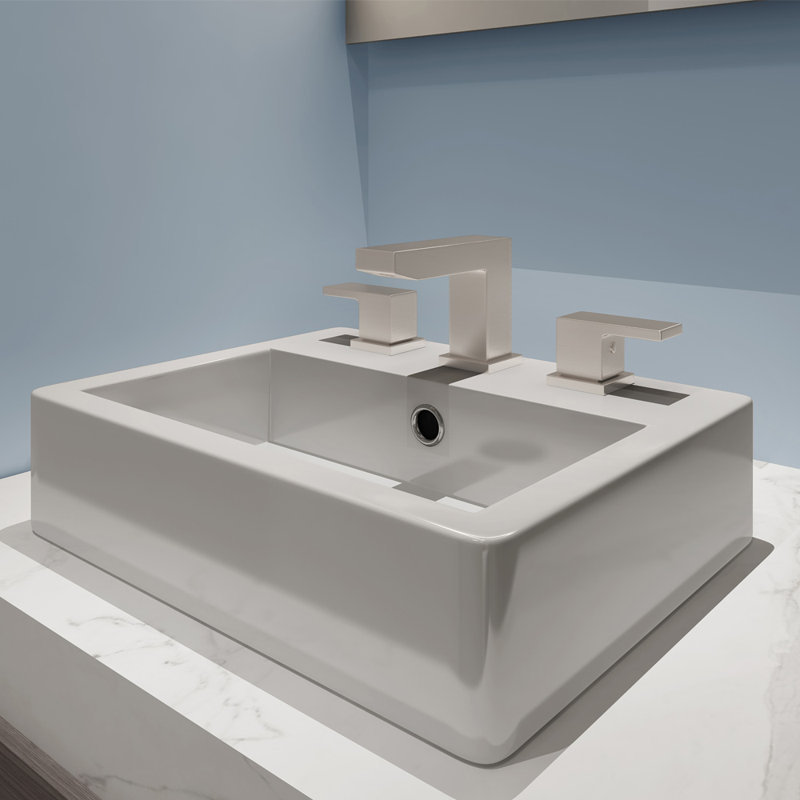 Mod 2-handle Bathroom Faucet with Drain Assembly, Brushed Nickel