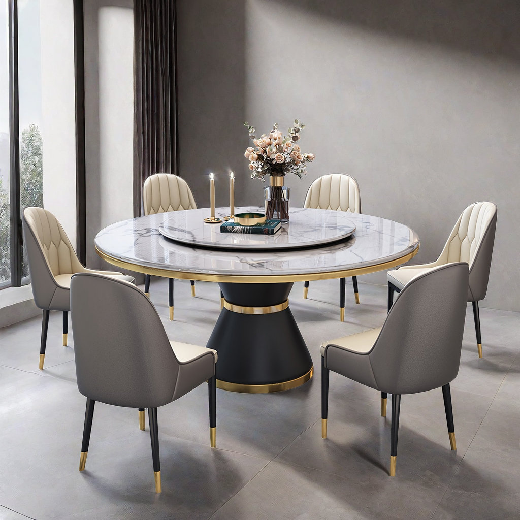 Everly Quinn Cleavon Round 53'' Dining Set | Wayfair