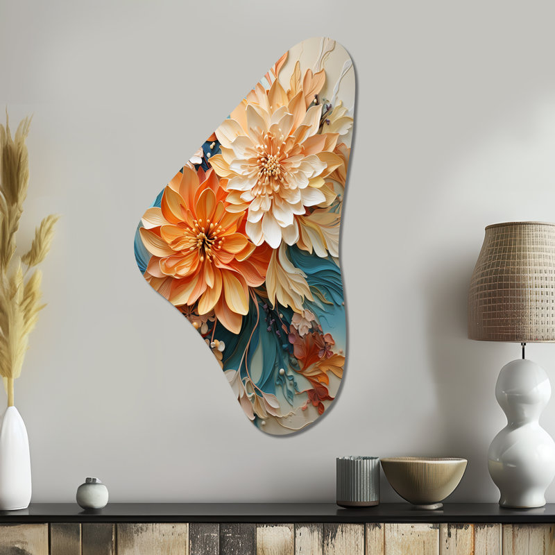 Malveaux - Art mural asymétrique en métal Boomerang, H 39 po x l 21 po