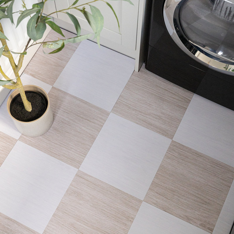 Kingsley Natural 30.48 x 30.48cm Self-adhesive Vinyl Floor Tiles Pack 10 (0.93sqm)