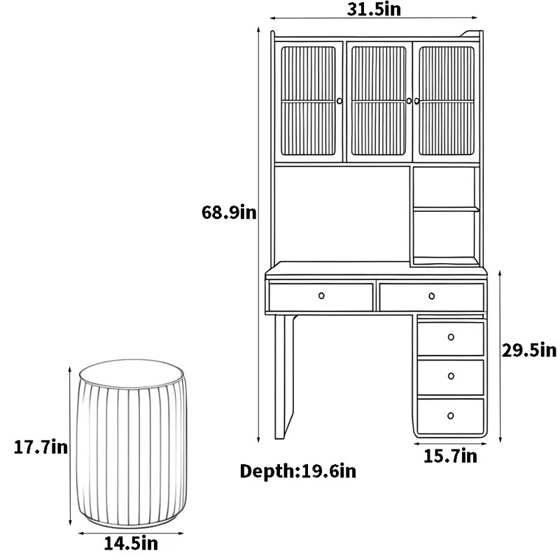 Bedroom Multi-Functional Dresser