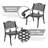 Outdoor 3-piece Cast Aluminum Bistro Set
