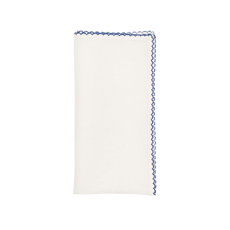 Casbah Napkin, White/Blue