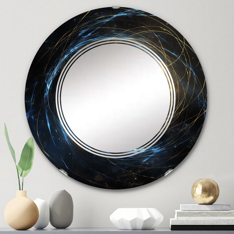 Grise - Modern Wall Mirror Round, 24 po x 24 po