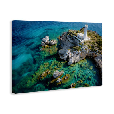 Lighthouse with Seaside Rocks Canvas, design by Don Schwartz
