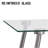 Glass Dining Table, Modern Rectangular Table With Tempered Glass Tabletop & Sliver Metal Legs, Simplistic Kitchen Table, Versatile Table For Home Office (0 Damage)-1163913034-1163913037