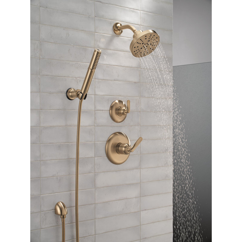 Delta Bonacci 3-Way Shower Handle Diverter Trim Kit, Champagne Bronze Shower Faucet System Diverter, Lumicoat Champagne Bronze (Valve Not Included)