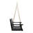 Relax On A Dark Grey Wood Porch Swing With Slat Seating In Grey, Frame, 44.00W X 19.75D Seat